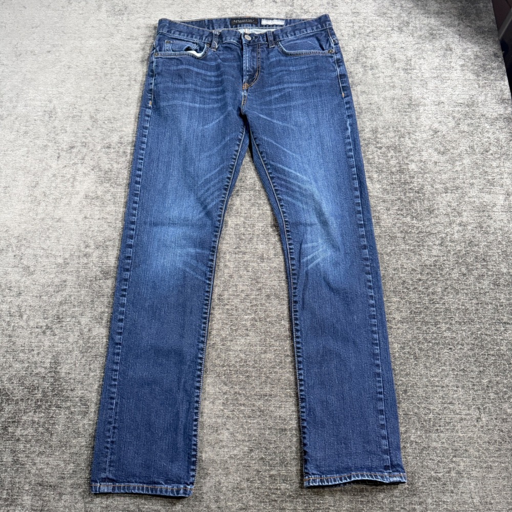 Aeropostale Mens Slim‎ Straight Leg Jeans Medium Wash Blue Denim Size 30x32